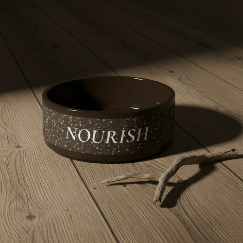 NOURISH Ritual Espresso Terrazzo"— Dog & Cat Feeding Dish